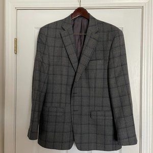 Lauren by Ralph Lauren Gray Plaid Classic Fit Sport Coat